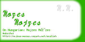 mozes mojzes business card